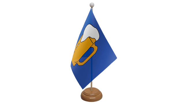 Beer Small Flag with Wooden Stand